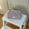 Honey lille toilettaske med striber - Beige/brun