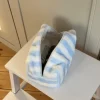 Honey lille toilettaske med striber - Hvid/blå