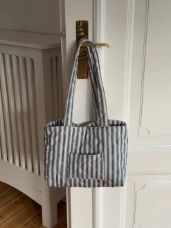 Honey net med striber - Beige/grøn