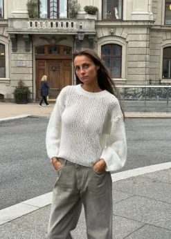 Ina striktrøje - Hvid