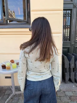 Isabeau bluse med bindedetalje - Kaki