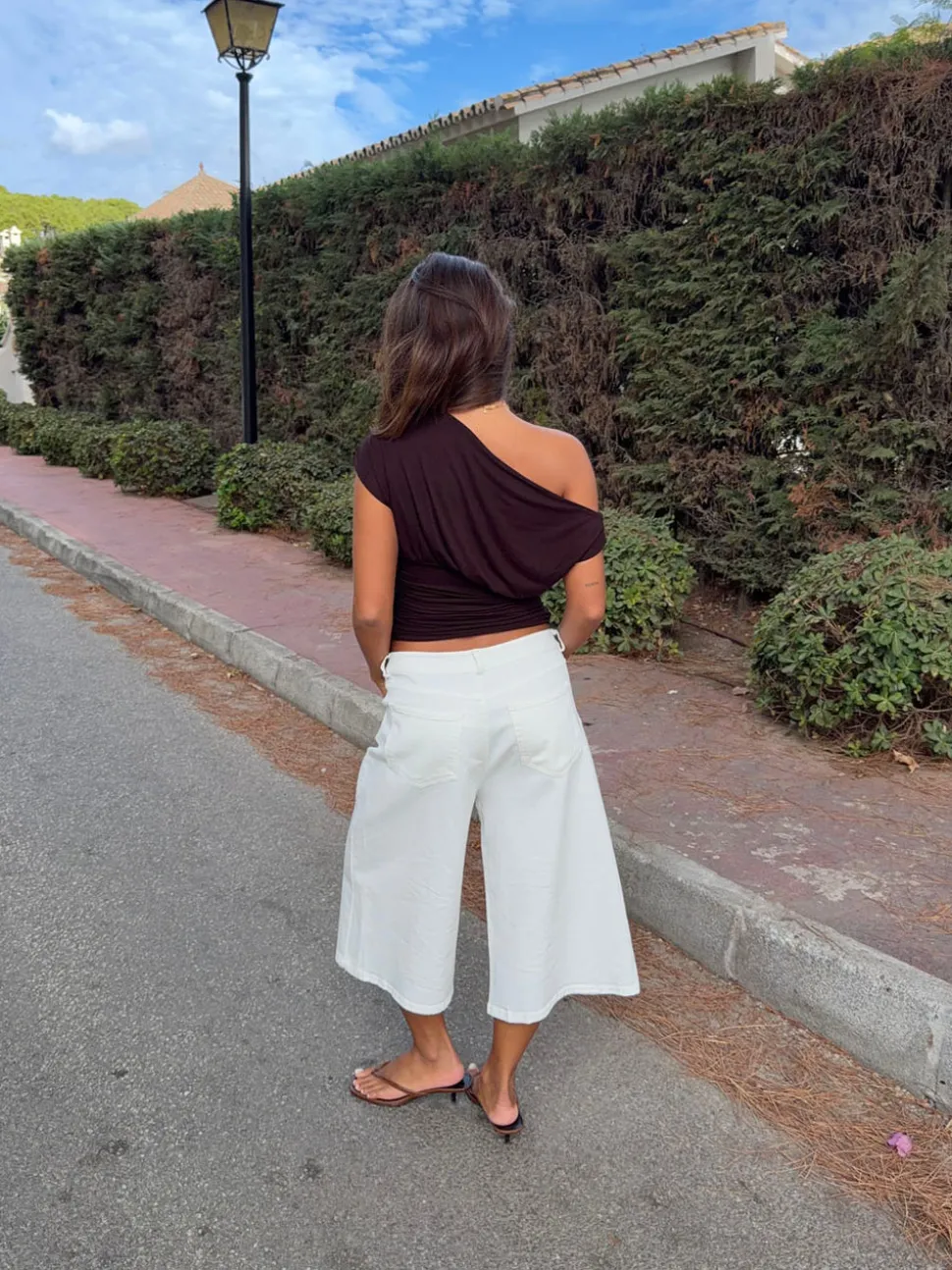 Islabella figursyet top - Brun