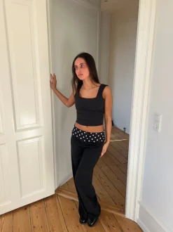 Isolda top med åben ryg - Sort