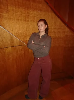 Jajana polo striktrøje - Brun