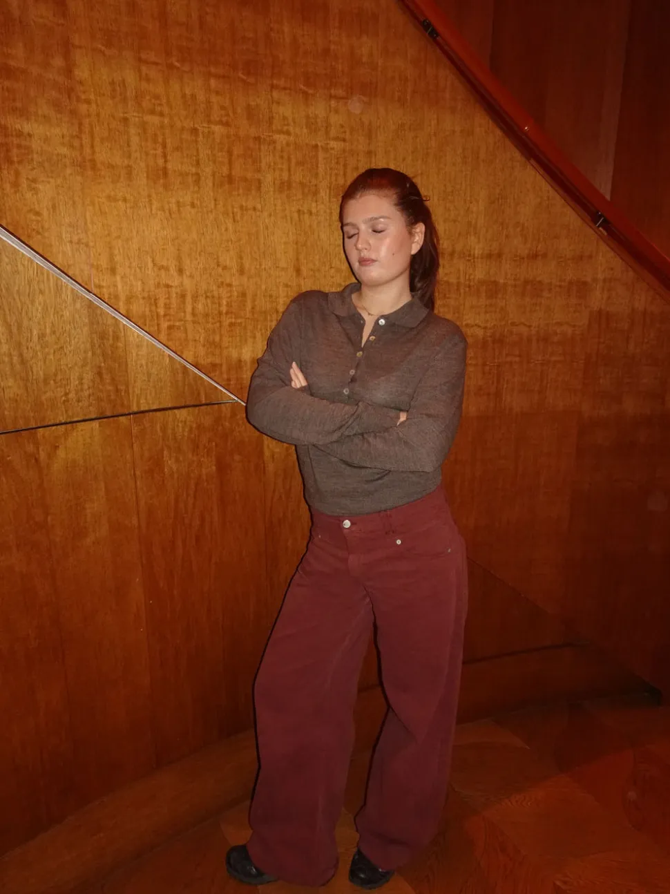 Jajana polo striktrøje - Brun
