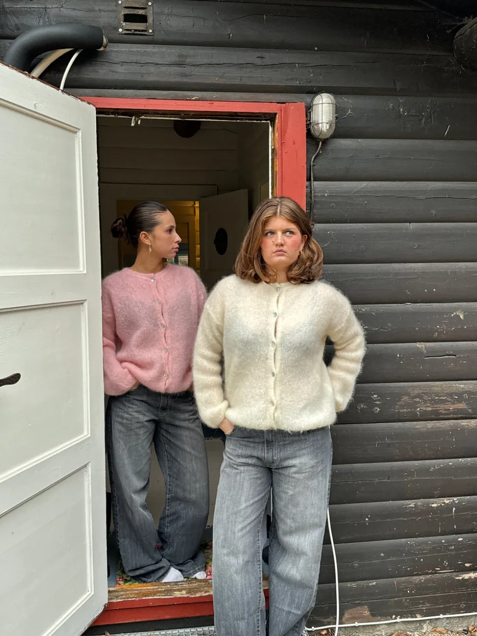 Jamilla mohair cardigan - Lyserød