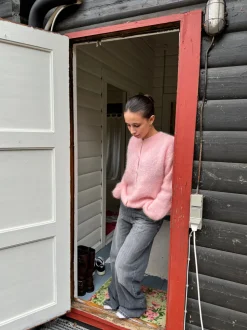 Jamilla mohair cardigan - Lyserød