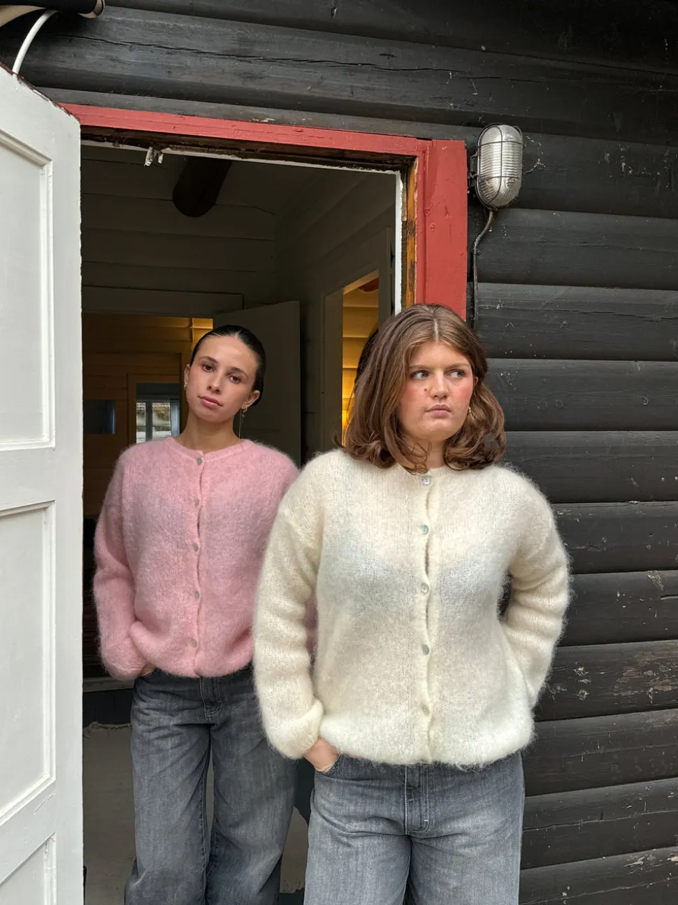 Jamilla mohair cardigan - Lyserød