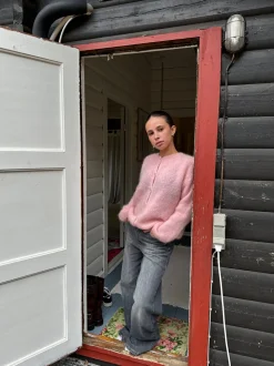 Jamilla mohair cardigan - Lyserød