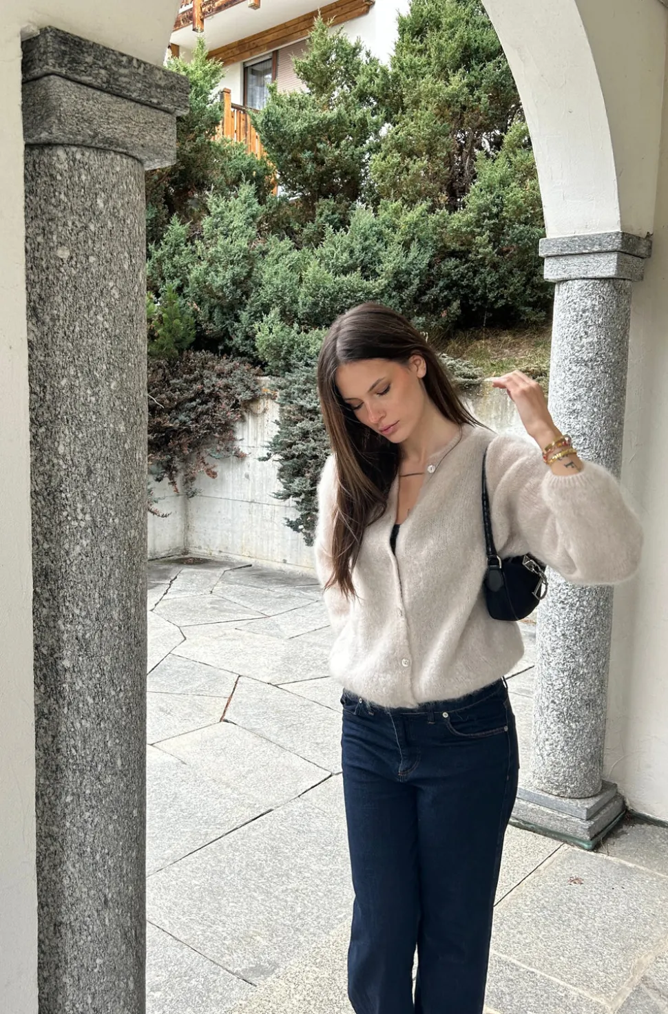 Jamilla mohair cardigan - Beige