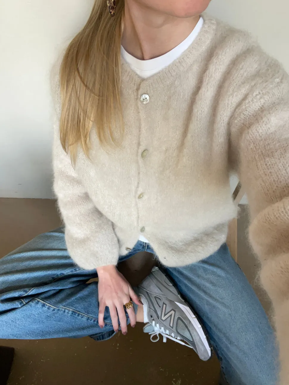 Jamilla mohair cardigan - Beige