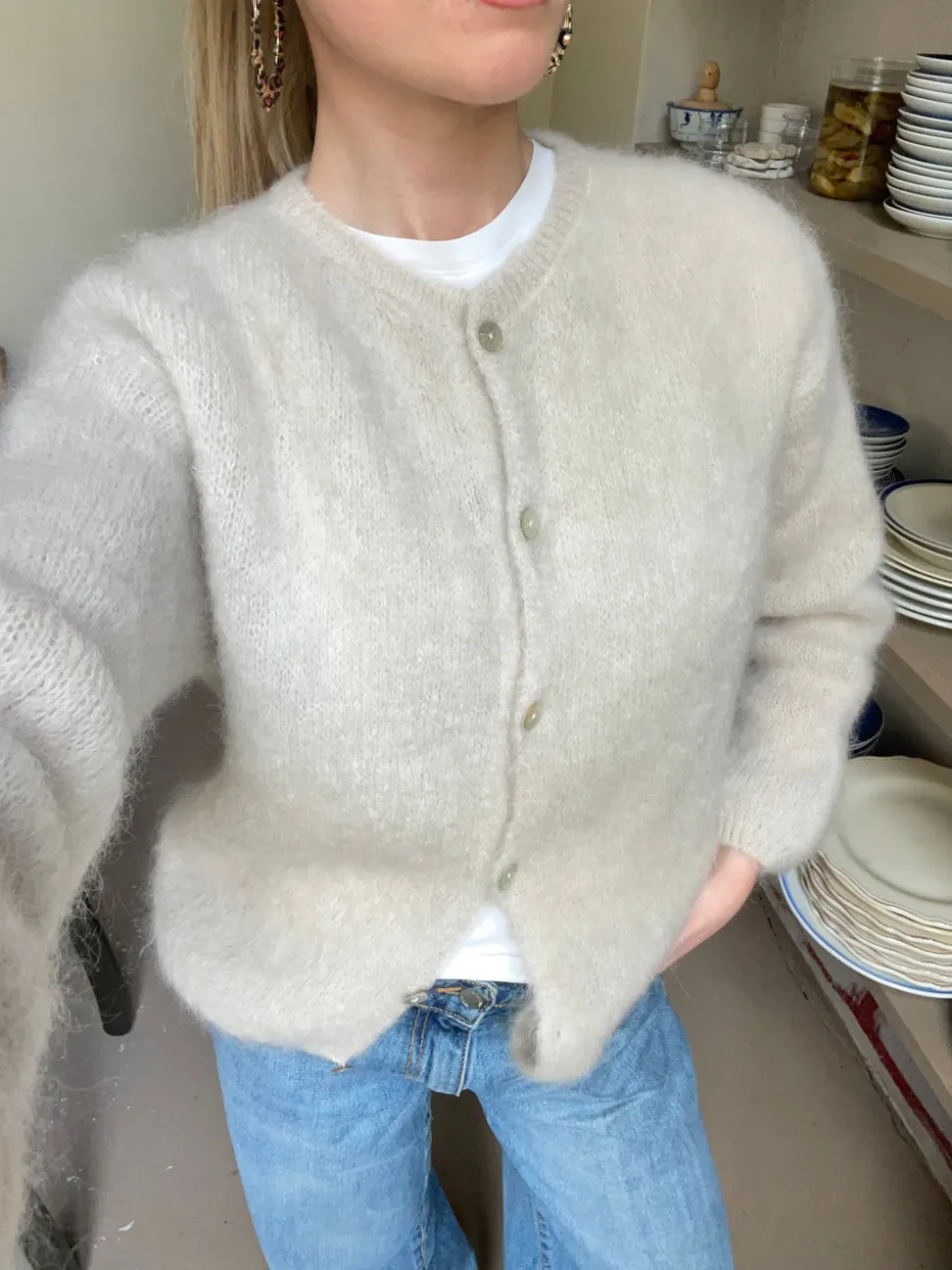 Jamilla mohair cardigan - Beige