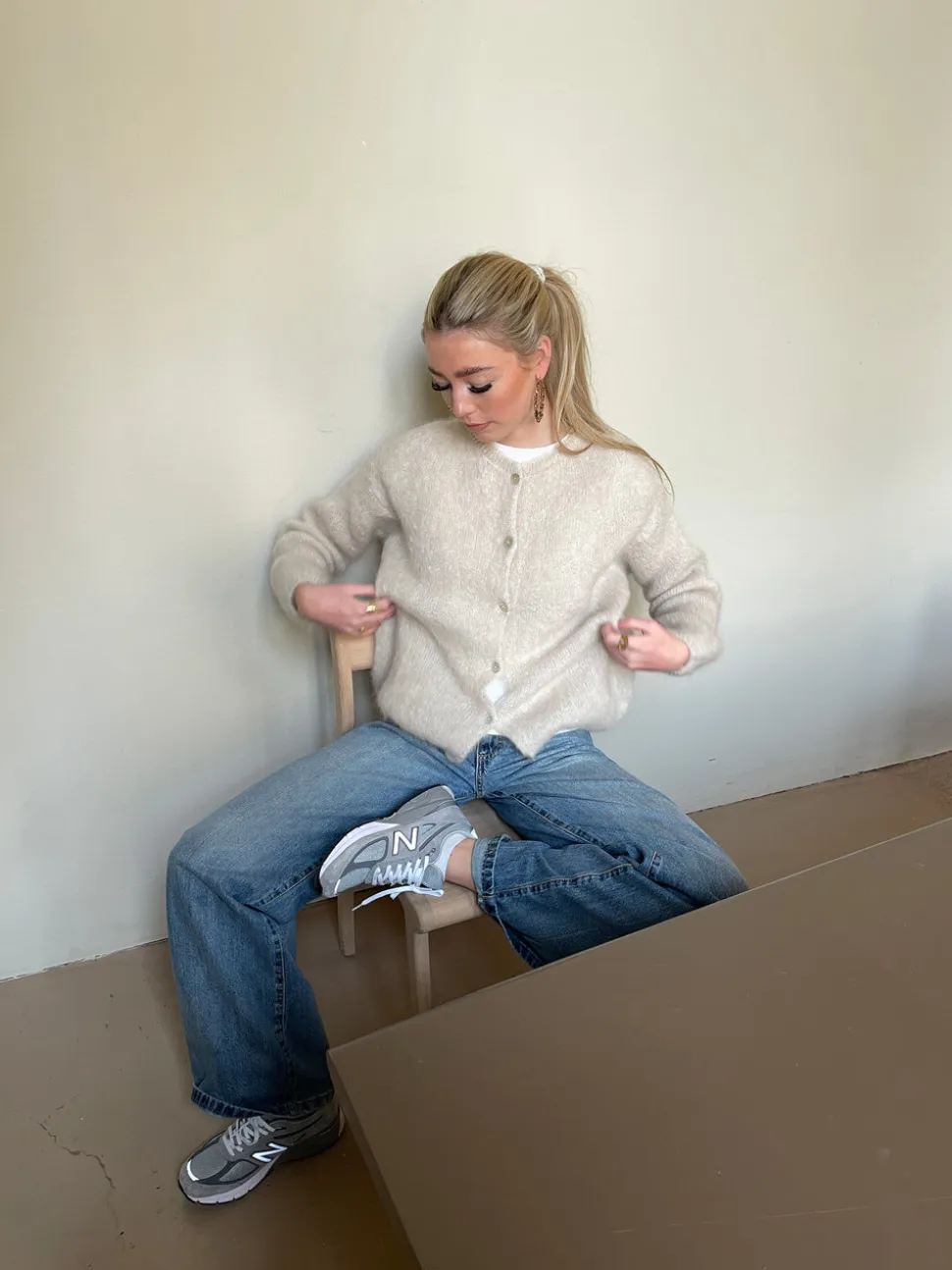 Jamilla mohair cardigan - Beige