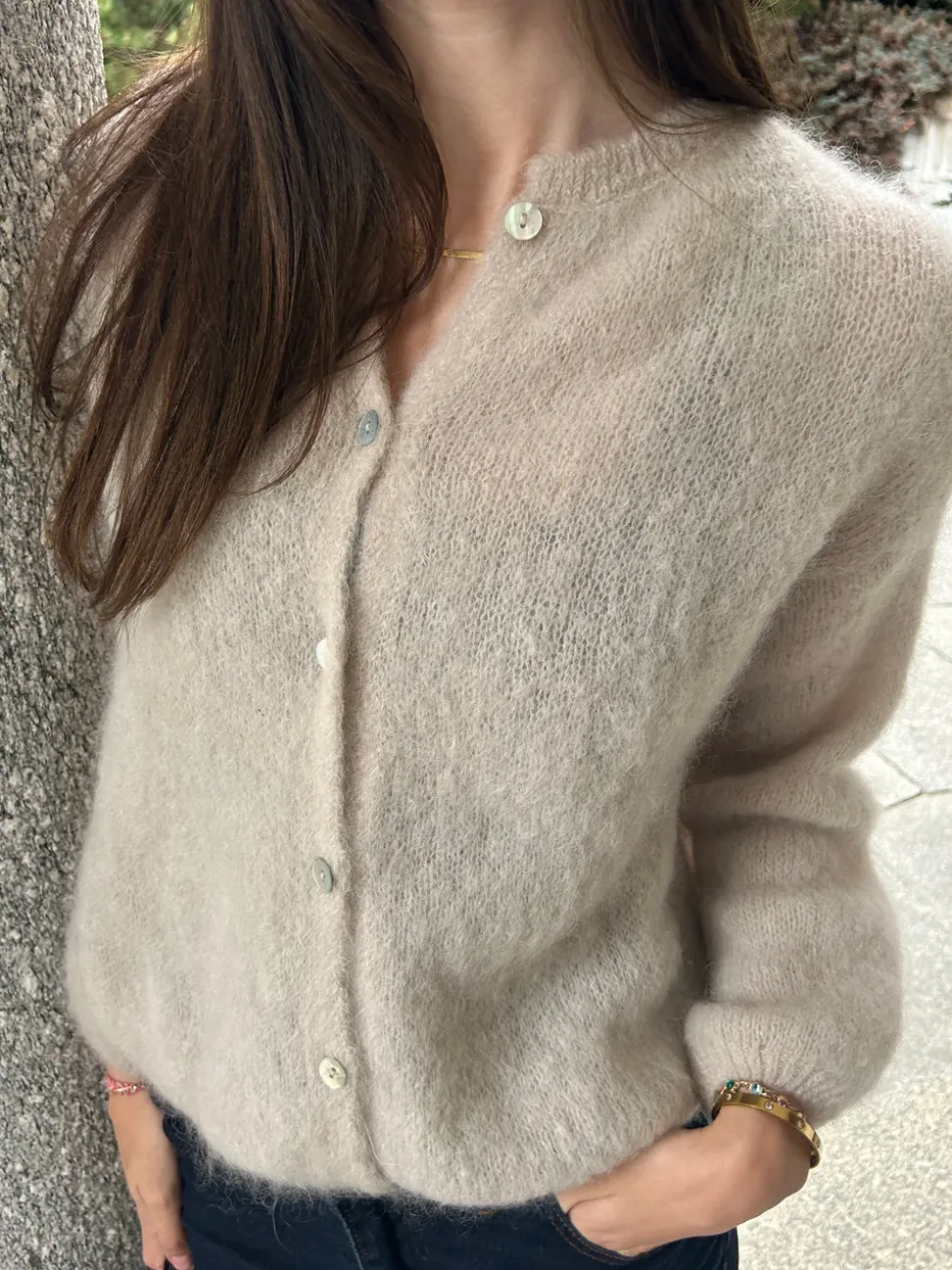 Jamilla mohair cardigan - Beige