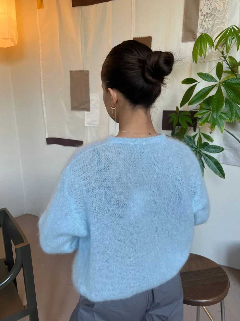 Jamilla mohair cardigan - Lyseblå