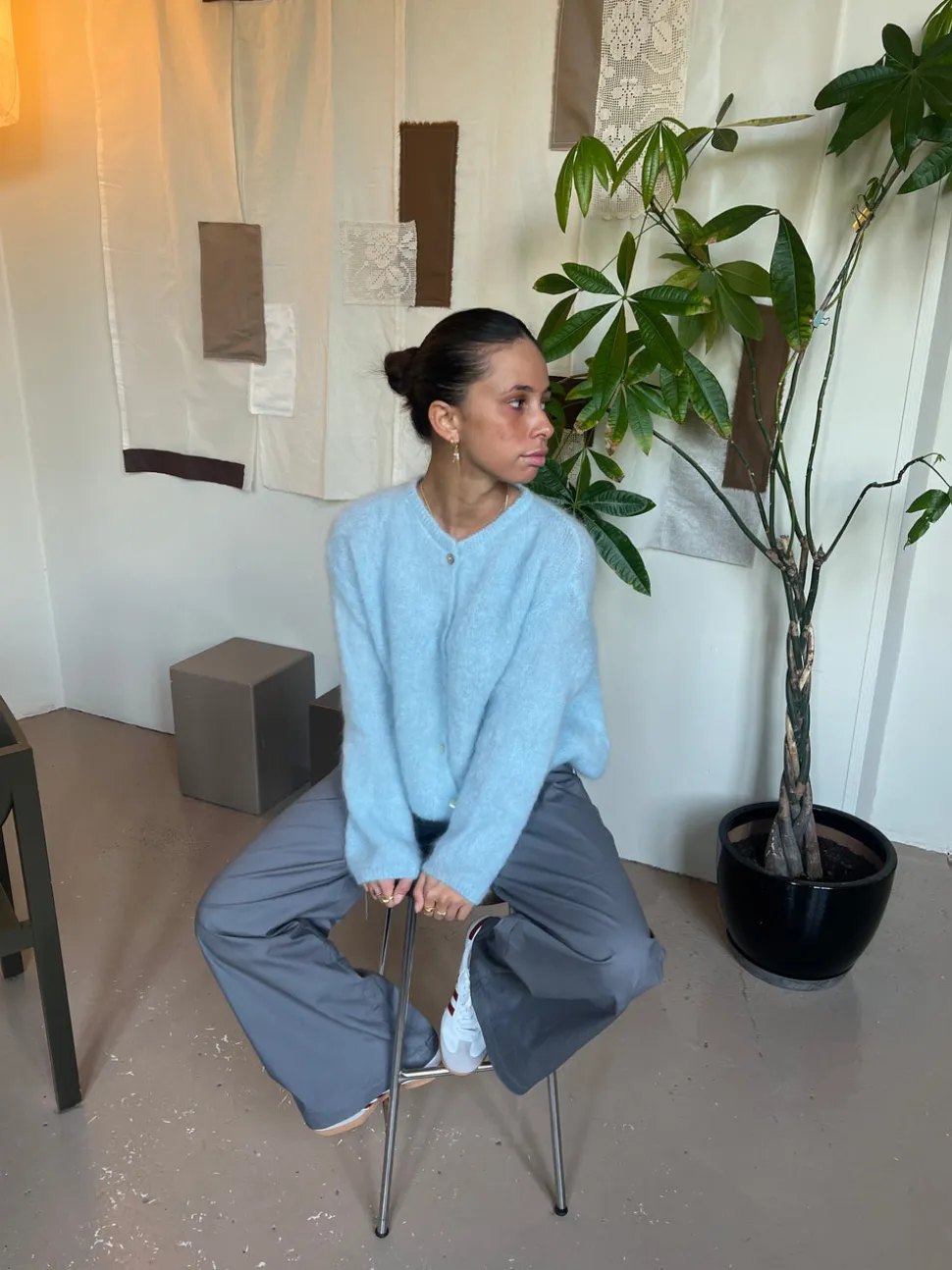 Jamilla mohair cardigan - Lyseblå
