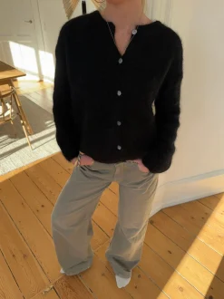 Jamilla mohair cardigan - Sort