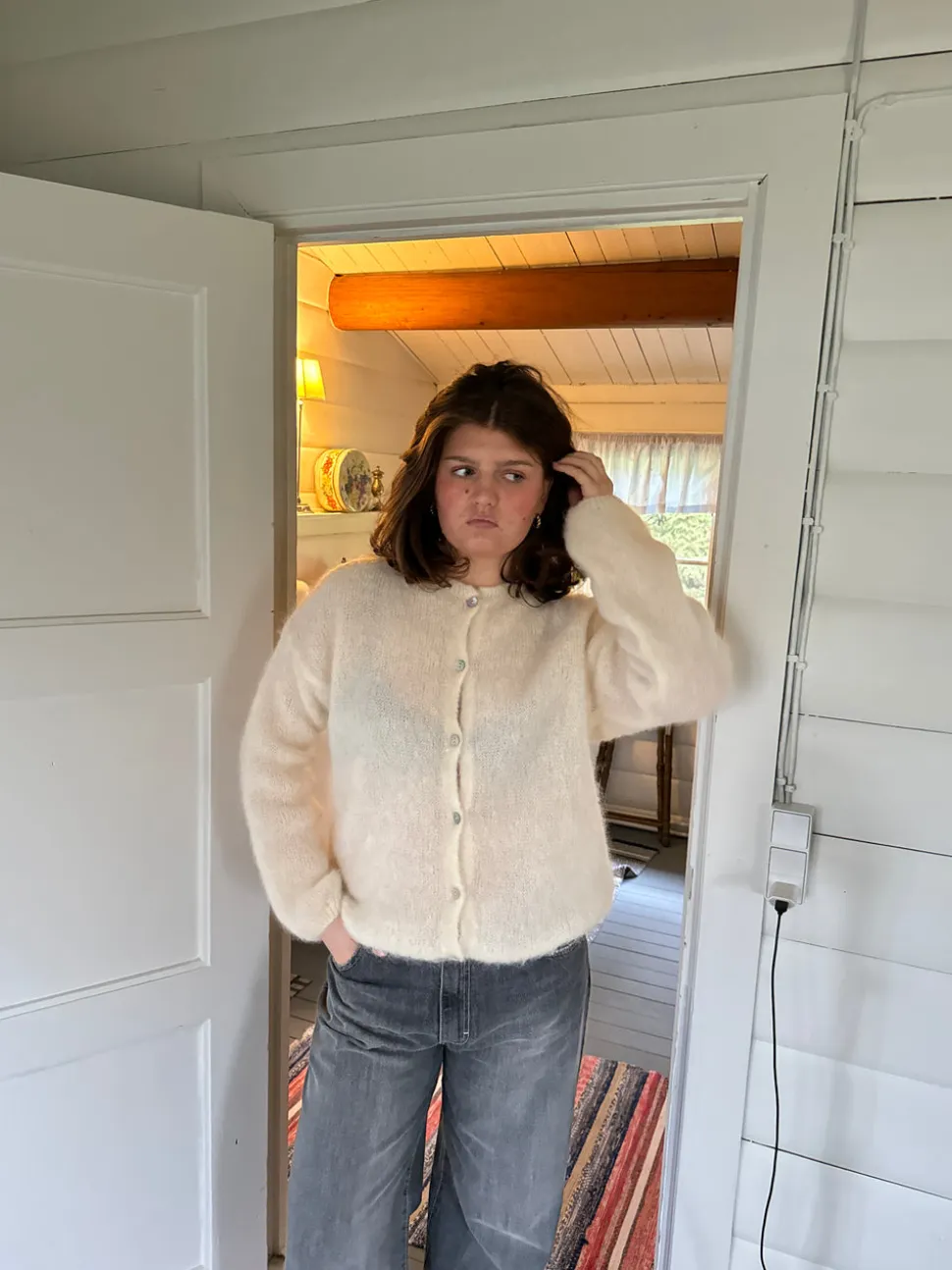 Jamilla mohair cardigan - Off white