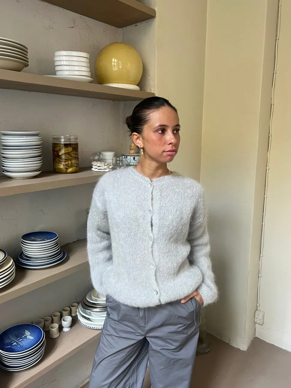 Jamilla mohair cardigan - Grå