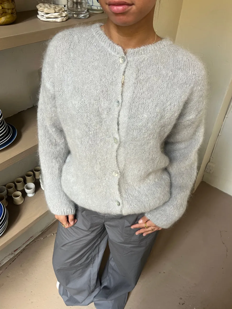 Jamilla mohair cardigan - Grå