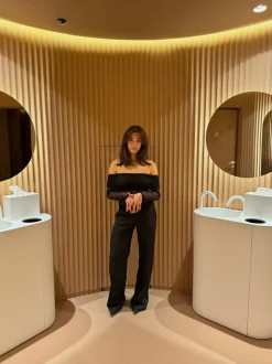 Jennie blonde off shoulder bluse - Sort