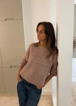 Jensine striktrøje - Lys rosa
