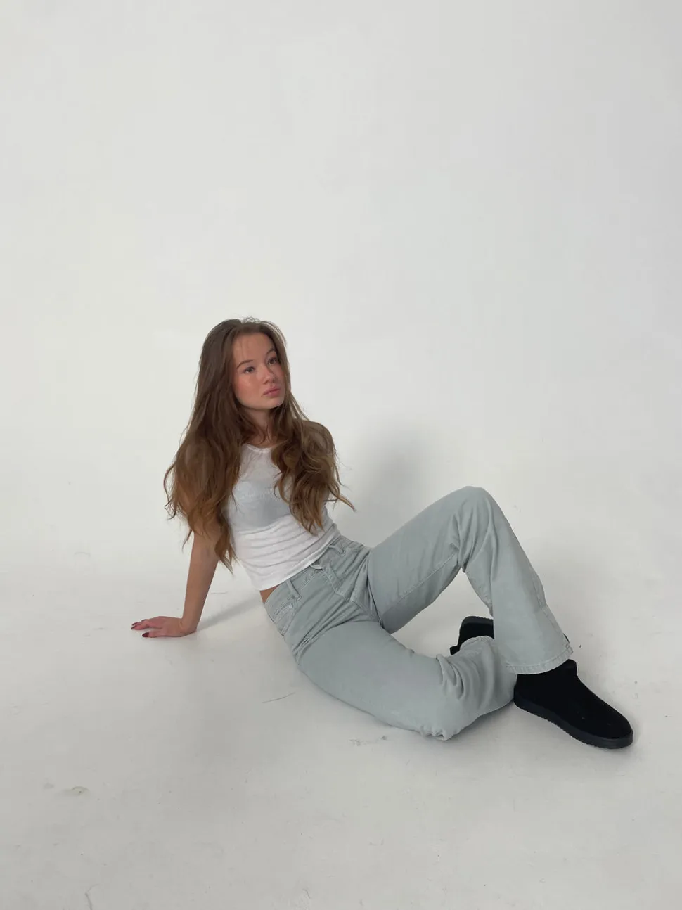 Josie jeans - Lysegrå