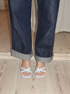 Joule sandaler med hæl - Lyseblå