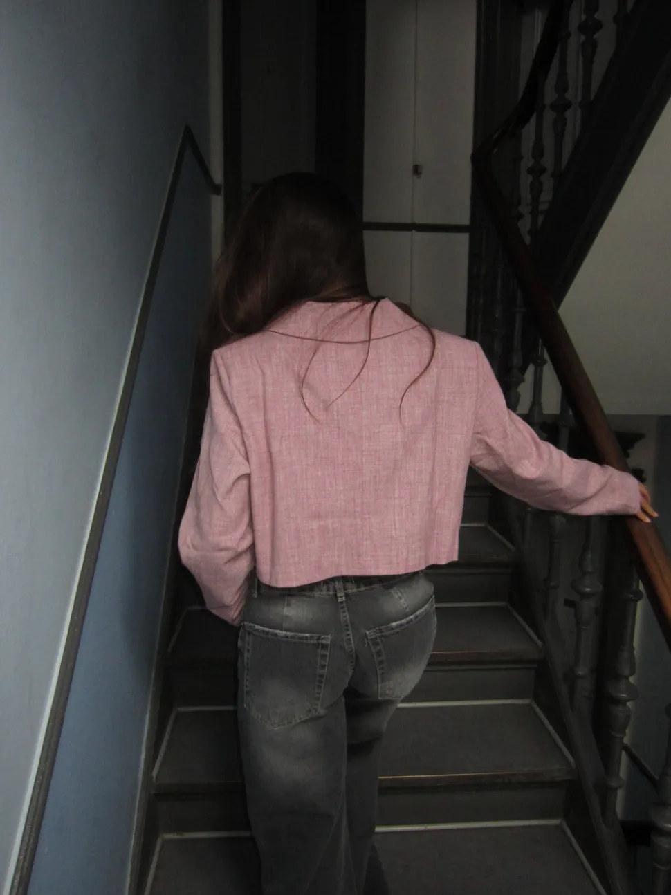Julica cropped blazer - Rosa
