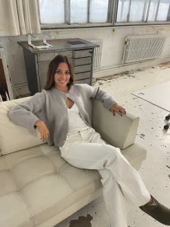 Julieta one botton cardigan - Grå