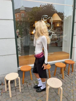 Kaia langærmet cashmere bluse - Hvid