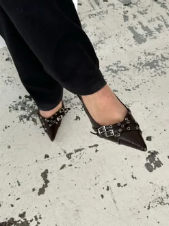 Kandy slingback stiletter - Brun