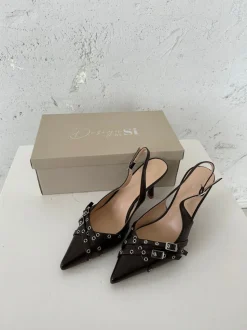 Kandy slingback stiletter - Brun