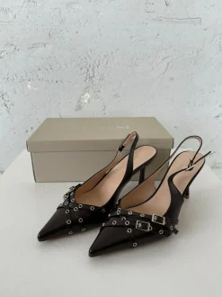 Kandy slingback stiletter - Brun