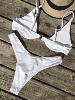 Kanvas bikini hvid