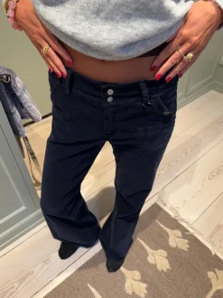 Karla fløjlsbukser - Navy