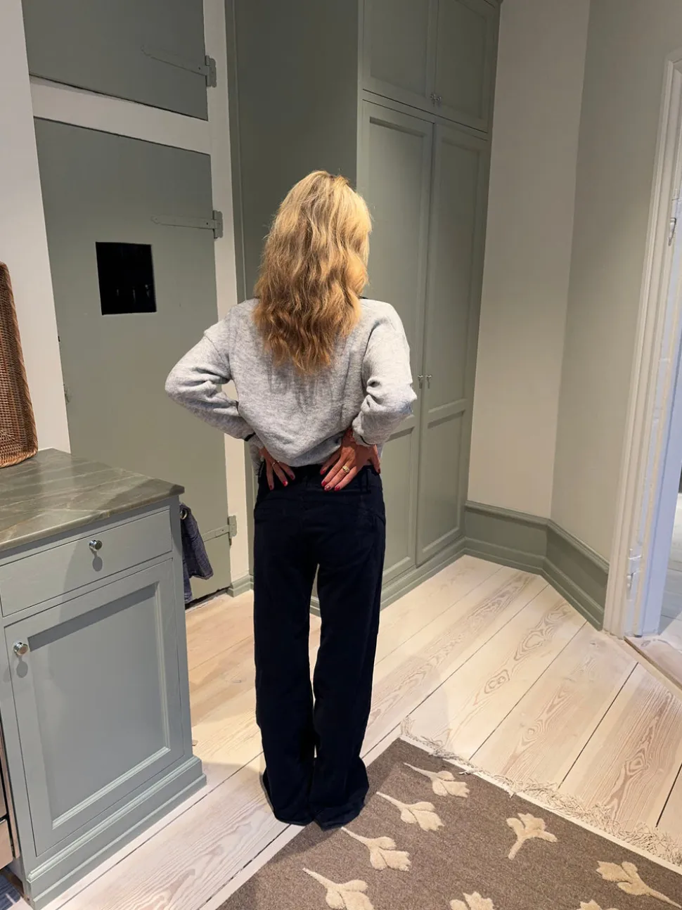 Karla fløjlsbukser - Navy