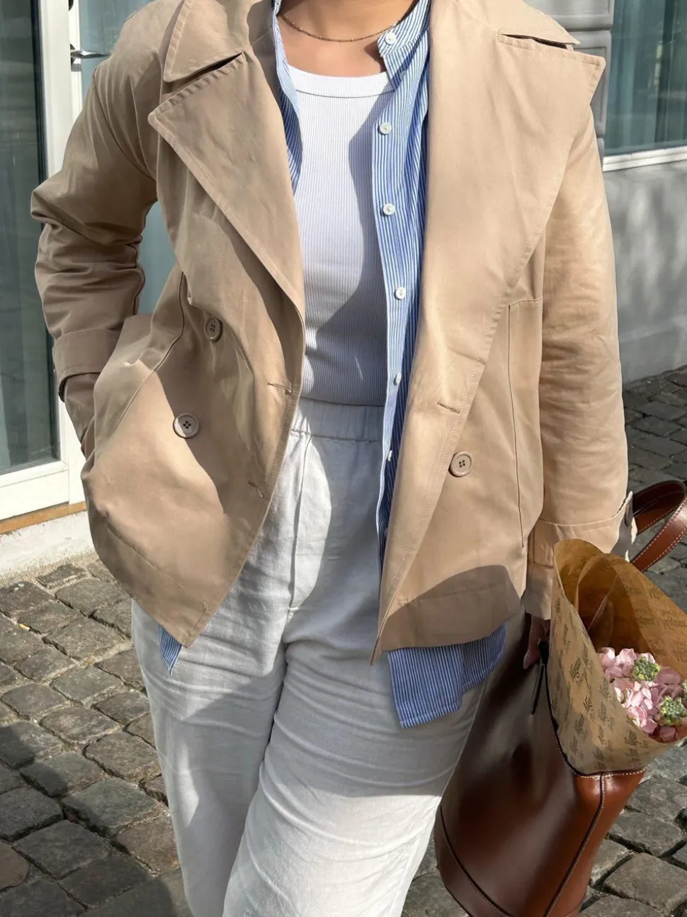 Katya kort trenchcoat - Beige
