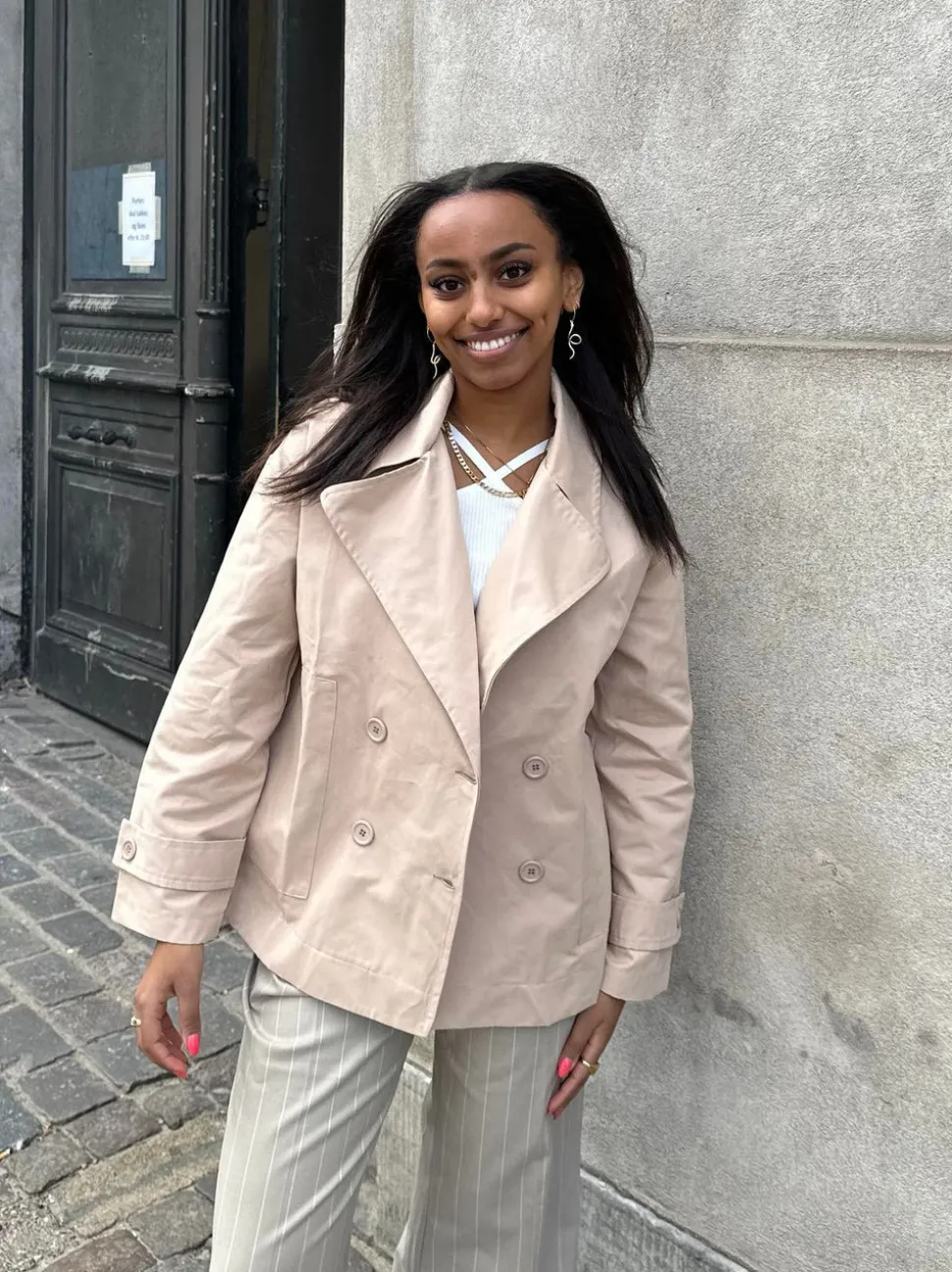 Katya kort trenchcoat - Beige