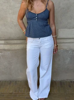 Kennie lavtaljede jeans - Hvid