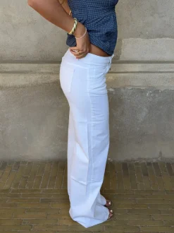 Kennie lavtaljede jeans - Hvid
