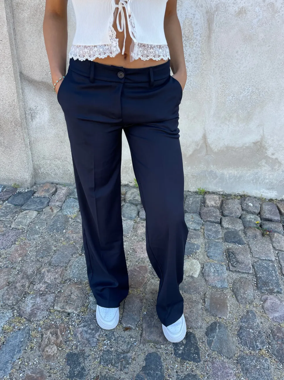 Kienna lavtaljet suit bukser - Navy
