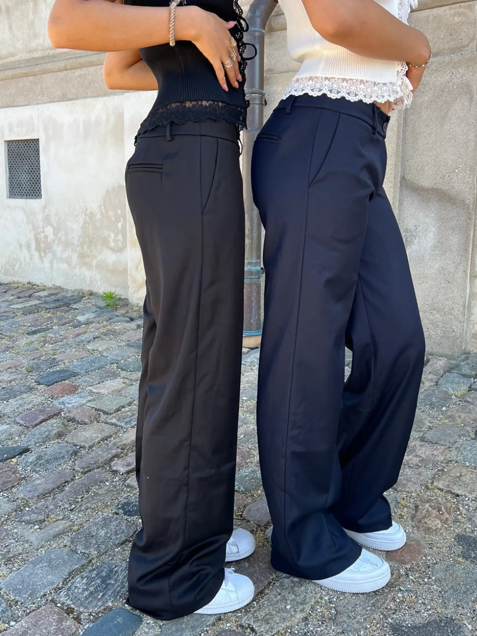Kienna lavtaljet suit bukser - Sort