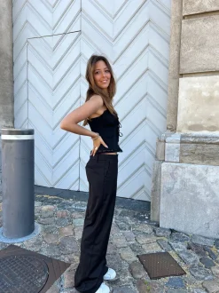 Kienna lavtaljet suit bukser - Sort