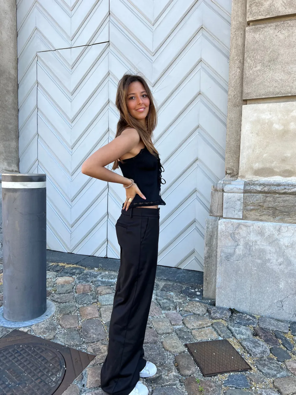 Kienna lavtaljet suit bukser - Sort