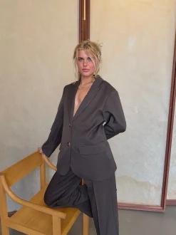 Kornelia oversized blazer - Brun