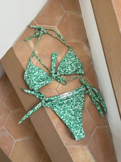 Kricia bikini med mønster - Grøn/hvid