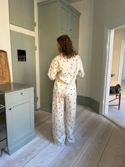 Kyla pyjamasbukser med halvmåner - Beige