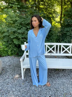 Laura pyjamasbukser - Lyseblå