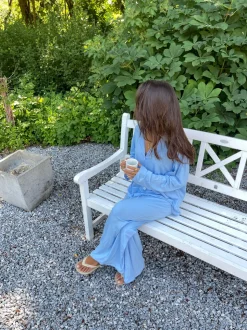 Laura pyjamasskjorte - Lyseblå
